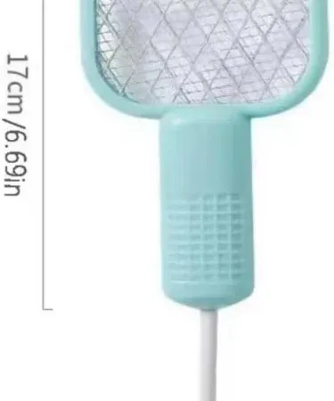 Mini USB Electric Mosquito Racket with purple LED light, portable USB‑rechargeable insect killer, imagecaption=Compact Mini USB Electric Mosquito Racket – perfect for indoor and outdoor pest control,