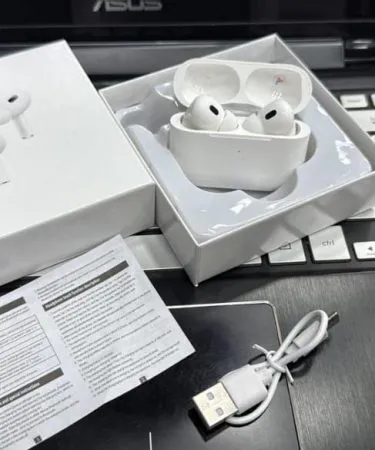 Redington Wireless Airbuds Bluetooth earbuds with HD sound and deep bass, showing sleek design and touch control features.