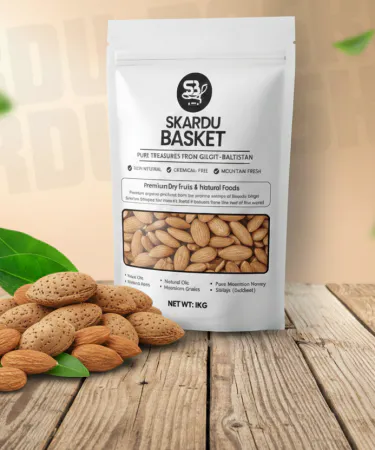 Normal Kaghzi Almond (Badam) with thin shell – premium organic Skardu almonds, imagecaption=Premium hand‑crackable Kaghzi Badam from Skardu, available on Khareedo | Kharedo,