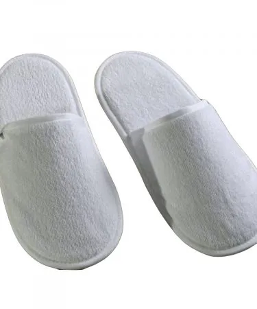 Bath Slippers Spa Slippers Carpet Slippers made of 100% combed cotton terry towel, perfect for home and bathroom use, imagecaption=Premium 100% combed cotton terry bath slippers – comfort for every step.