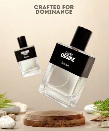 Rawaah Perfumes – elegant bottle of premium fragrance for men and women, displayed on a sleek black background