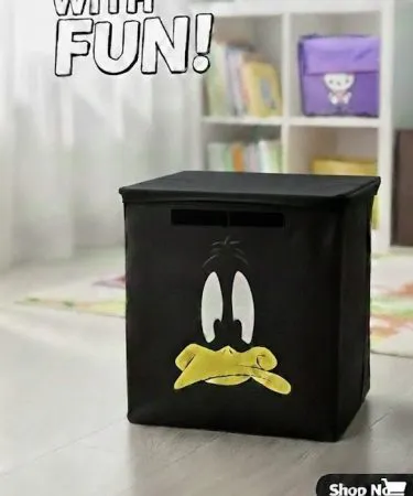 large cartoon toy storage foldable boxes with cute character designs for kids, perfect for organizing toys and accessories