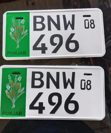 Customized replica embossed car number plate – premium quality, ready for installation , imagecaption=Premium customized embossed car number plate available on Khareedo & Kharedo ,