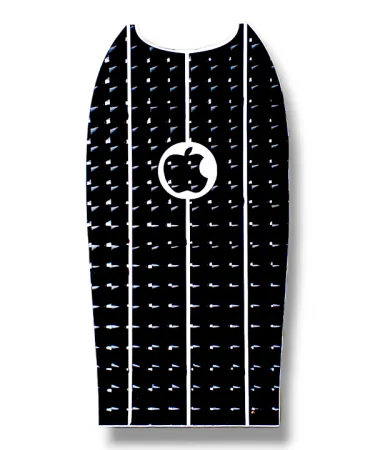 Black Apple Tanki Sticker for CD 70 Motorcycle – high‑quality, weather‑resistant decal for CD70 and Tanki 70cc bikes, imagecaption=Black Apple design Tanki sticker fits all China 70 cc motorcycles,