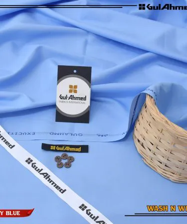 Gents Summer Pure Wear 2026 – Gul Ahmed Premium Wash n Wear fabric roll, soft smooth texture, vibrant colors, 4.5 meters length, perfect for summer shalwar kameez.