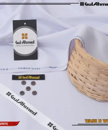 Gents Summer Pure Wear 2026 – Gul Ahmed Premium Wash n Wear fabric roll, soft smooth texture, vibrant colors, 4.5 meters length, perfect for summer shalwar kameez.