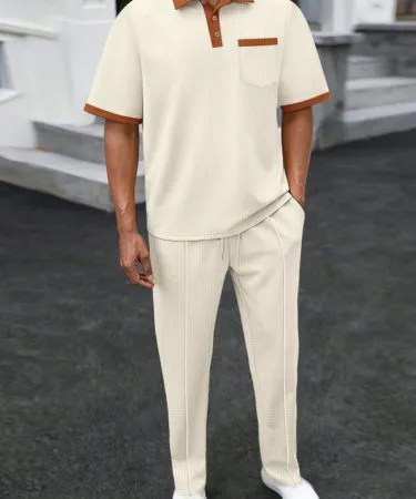 Summer track suit with polo style shirt by Clothex Outfitters – luxury fabric, premium texture, breathable material