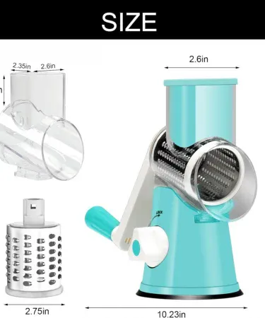 Abu Turab tabletop drum cutter 3‑in‑1 chopper slicer shredder, imagecaption=Abu Turab (أبو تراب) 1 PCS Tabletop Drum Cutter – versatile kitchen tool for slicing, shredding and grating.