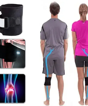 Abu Turab (أبو تراب) Be Active Pain Relief Knee Brace – adjustable, discreet support for knee and lower back pain, imagecaption=Abu Turab (أبو تراب) Be Active Knee Brace – perfect for active lifestyles, discreet under clothing.