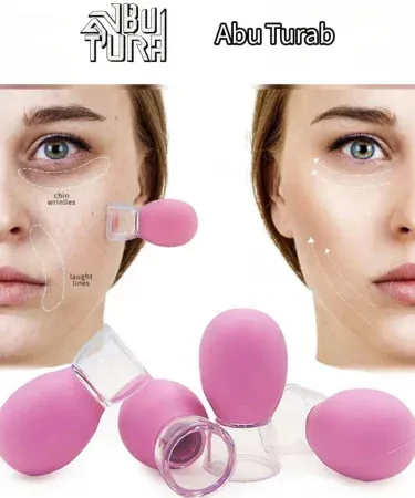 Abu Turab silicone guasha cupping therapy massage cup – glass facial cupping set for body and face relief