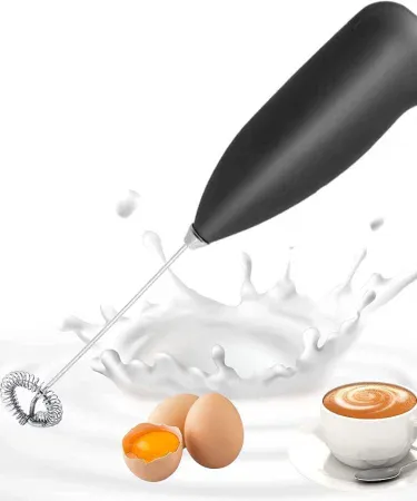 Abu Turab portable electric coffee beater handheld milk frother with stainless steel whisk, imagecaption=Abu Turab (أبو تراب) cordless coffee beater – perfect for frothing coffee, milk, lassi and egg whites.