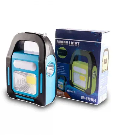 Abu Turab LED work light portable rechargeable solar flashlight with COB 3‑way spotlights for camping and household use