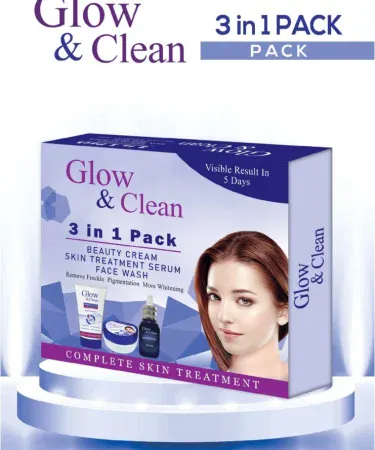 Glow and Clean 3‑in‑1 Beauty Pack – Cream, Face Wash & Serum for radiant skin in Pakistan