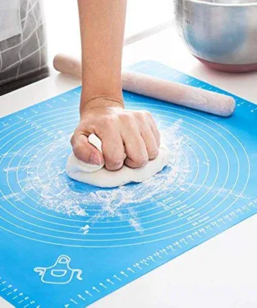 Abu Turab silicone baking roti mat extra large non‑stick surface with imperial and metric measurement guides for pastry rolling , imagecaption=Abu Turab ابوتراب Silicone Baking Roti Mat – perfect for rolling dough, pastry, and roti, featuring a non‑stick surface and built‑in measurement guides. ,