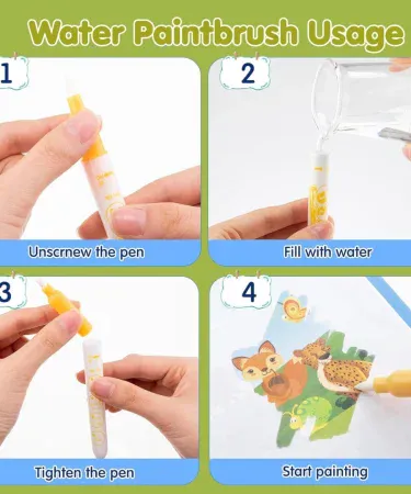 Abu Turab (أبو تراب) Magic Water Book single pack – eco‑friendly non‑toxic drawing book for kids