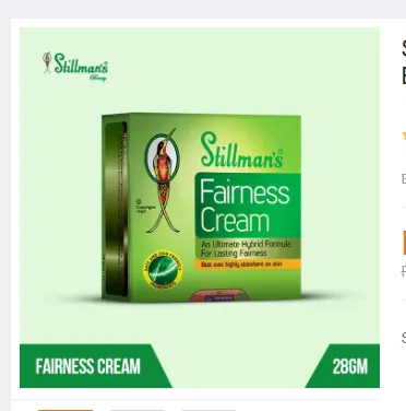 Stillman’s Fairness Cream 14g – Skin Brightening Beauty Cream for Face in a sleek white tube with a soft glow background