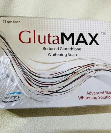 Glutamax Reduced Glutathione Whitening Soap 75gm – brightening soap for fairer skin , imagecaption=Glutamax Reduced Glutathione Whitening Soap 75gm available on Khareedo | Kharedo with Cash on Delivery ,