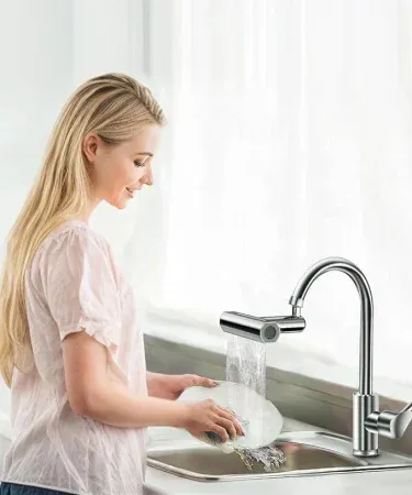 Abu Turab 4Modes Universal Shower Faucet with 4‑stage switch and 360° swivel head, imagecaption=Abu Turab (أبو تراب) 4Modes Universal Shower Faucet – versatile water flow modes and water‑saving design.