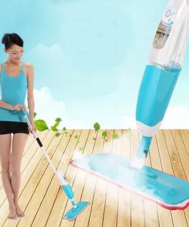 Abu Turab 1 PCS Water Spray Mop with Flat 360° Spray Head and Refillable Bottle, imagecaption=Abu Turab (أبو تراب) Water Spray Mop – Flat 360° Spray, Microfiber Pad, Refillable Bottle.