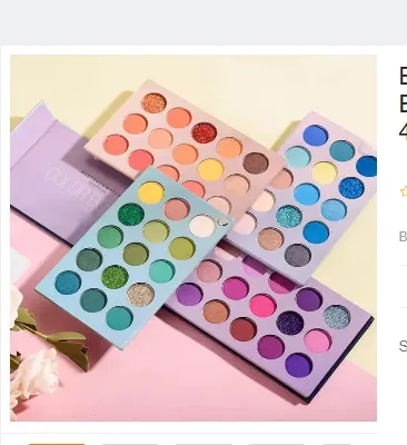 Beauty Glazed Colors Pearlescent Matte Eyeshadow 4‑Folding Palette – vibrant pearl‑infused matte shades for eye makeup