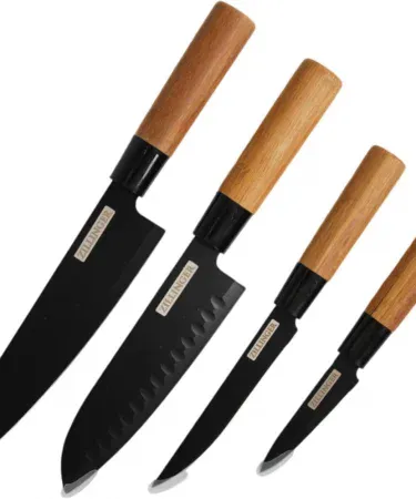 Abu Turab 4‑piece Japanese Zillinger Knife Set with high‑carbon stainless steel blades and ergonomic handles, imagecaption=Premium Abu Turab Japanese Zillinger Knife Set – ultra‑sharp, ergonomic, and ready for your kitchen.