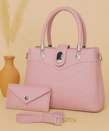 Premium large stylish lock bag with unique handle in vibrant colors