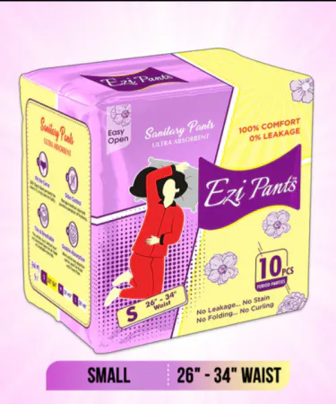 EZI Pants Sanitary Pads Small 10 pcs pack – ultra‑thin, breathable, leak‑proof pads for women