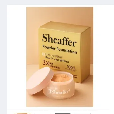 Sheaffer Powder Foundation Mineral Powder Base 16gm – Shade 06 in its compact packaging, showing the subtle pink shade suitable for medium skin tones