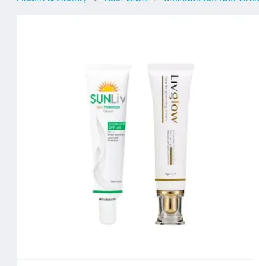 Pack of 2 LivGlow Skin Brightening Cream and SunLiv Sun Protection Cream for men and women – radiant skin duo