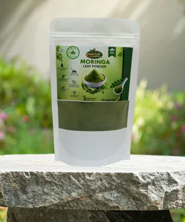 GreenSufi Premium Moringa Powder 100g – raw Sohanjna leaf powder in a white resealable pouch, high‑protein superfood for keto, weight loss and metabolism boost.