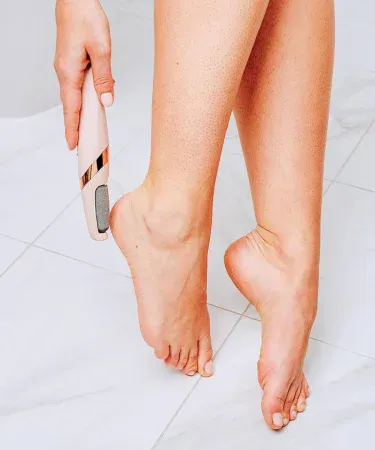 Abu Turab rechargeable electric foot callus remover with multiple attachments for pedicure and dead skin removal, imagecaption=Abu Turab Electric Foot Callus Remover – Portable rechargeable pedicure tool for smooth feet.