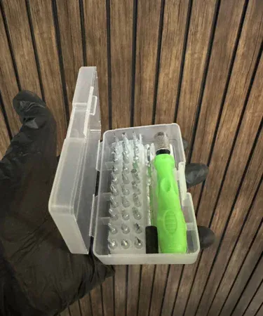 Abu Turab (أبو تراب) Mini Magnetic Interchangeable Precision Screwdriver Set with flexible bar and 30 magnetic bits in portable case, imagecaption=Abu Turab (أبو تراب) 30‑bit magnetic screwdriver kit – perfect for electronic repairs, portable and adjustable.