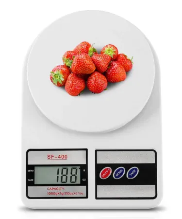 Abu Turab Digital Kitchen Scale 10kg with LCD display, weighing fruits, vegetables, jewelry and parcels, imagecaption=Abu Turab (أبو تراب) 10kg Digital Kitchen Scale – precise weighing for kitchen, jewelry and postal parcels.