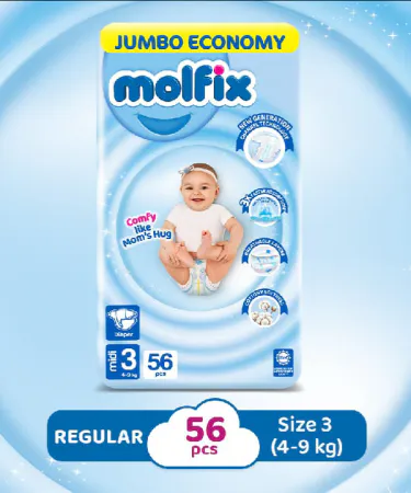 MOLFIX JUMBOO STAGE 3 56 premium toddler diaper – ultra‑soft absorbent core, breathable stretch waistband, leak‑lock tabs, packaged for COD delivery in Pakistan