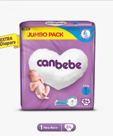 CANBEBE JUMBOO NB Stage 1 84 pcs baby diaper pack – advanced absorbent, anti‑leak, breathable design