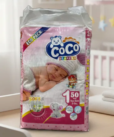 COCO Baby Diapers NB 50 pcs pack – ultra‑soft newborn diapers, imagecaption=COCO Baby Diapers NB 50 PCS – premium newborn diapers available on Khareedo & Kharedo,