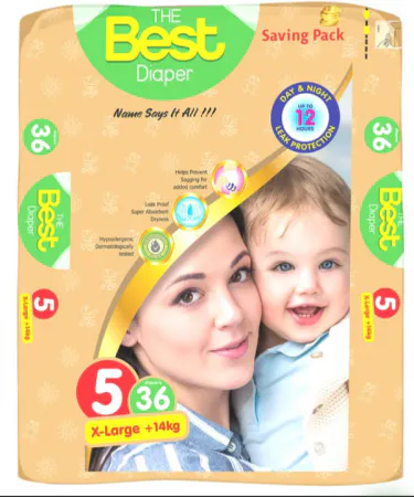 THE BEST DIAPERS X LARGE 36 PCS – premium large baby diapers in a sealed pack, imagecaption=Premium large‑size diaper pack (36 pcs) from THE BEST DIAPERS, perfect for growing babies – available on Khareedo & Kharedo.