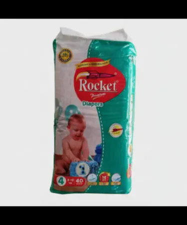 Rocket Premium Diapers Large 40 pcs – ultra‑soft, high‑absorbency baby diapers, imagecaption=Rocket Premium Diapers Large pack (40 pcs) – perfect for newborns and toddlers.