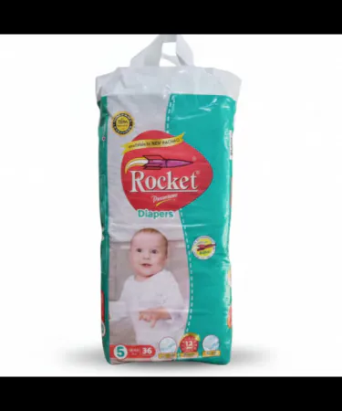 Rocket Premium Diapers X Large 36 pcs – premium absorbent baby diapers, soft breathable liner, wetness indicator, stretch tabs, pack of 36, suitable for babies 9‑13 kg