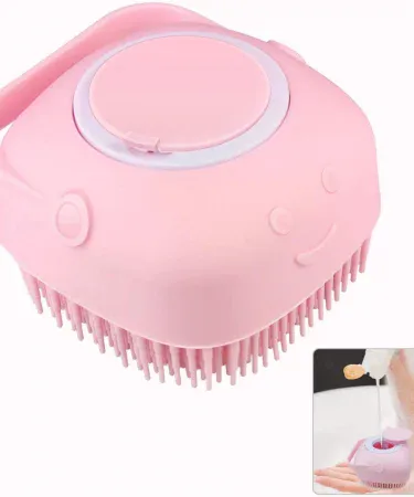 Abu Turab (أبو تراب) ultra‑soft silicone bath body brush with built‑in soap dispenser, perfect for exfoliating and massaging skin