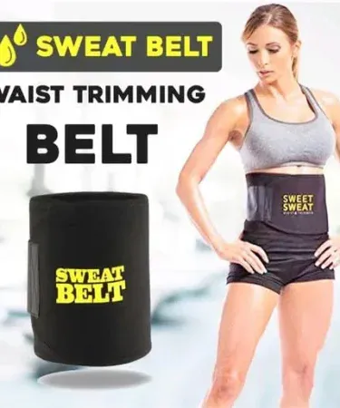 Abu Turab (أبو تراب) waist trainer belt black slimming support for women and men, adjustable Velcro, 6‑inch length, breathable neoprene material.
