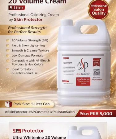 SP Ultra Whitening 20 Volume Cream 5 L professional hair bleaching cream – smooth creamy texture, easy mixing, salon‑grade formula