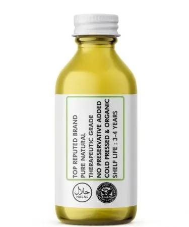 Pure Kalonji (Black Seed) Oil – 100% Natural Nigella Sativa Seed Oil in a Dark Glass Bottle, ideal for skin and hair care