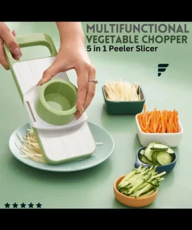 5‑in‑1 Multifunctional High‑Quality Vegetable kitchen tool – stainless steel, versatile slicer, dicer, peeler, grater, julienne cutter, perfect for home cooking, imagecaption=Premium 5‑in‑1 vegetable cutter from Khareedo | Kharedo – buy now and enjoy Check on Delivery across Pakistan.