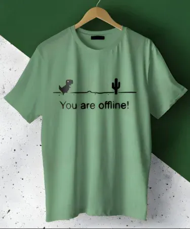 I’m Offline Graphic T‑Shirt front view – soft breathable casual tee with bold “I’m Offline” print,