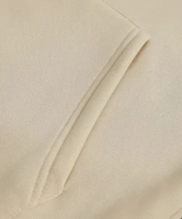 Beige men's hoodie with bold black text on back – Khareedo | Kharedo