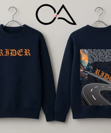 Winter DTF printed fleece sweatshirt – 80% polyester, 20% cotton, washable, casual outdoor style