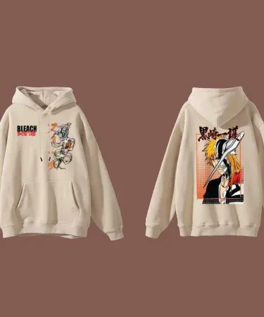 New Anime printed unisex hoodie with vibrant anime design, suitable for men and women