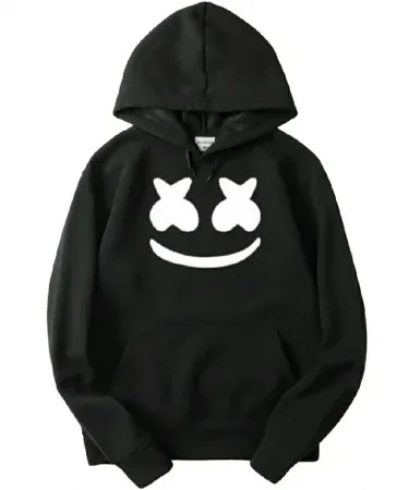 Marshmallow print hoodie for men and women – cozy printed hoodie with fun marshmallow graphic, perfect for casual wear
