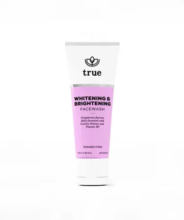 True Whitening And Brightening Facewash – halal, cruelty‑free brightening cleanser with Licorice Extract and Vitamin B5